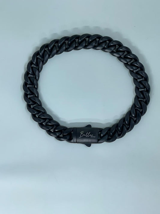 Black Matt Cuban Link Bracelet