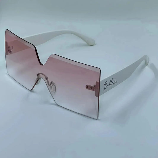 Pink to Clear Ombre Women Sunglasses